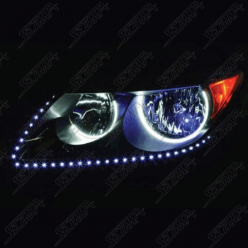 BANDE FEUX DIURNES - DE 3 A 60 LEDS BLANCHES - ETANCHE - ADHESIVE 3M VHB
