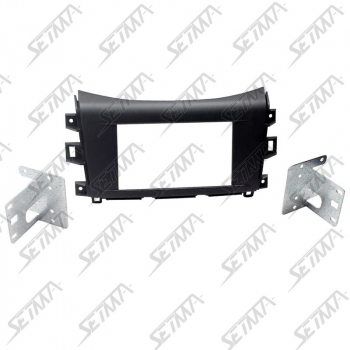 SUPPORT AUTORADIO 2 DIN - NISSAN NAVARA/NP300 DEPUIS 2015- RENAULT ALASKAN DEPUIS 2016 - NOIR MAT