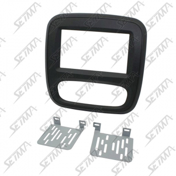SUPPORT AUTORADIO 2 DIN - RENAULT TRAFIC / OPEL VIVARO - DEPUIS 2014 - NOIR