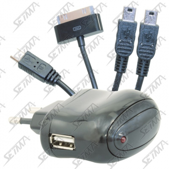 KIT CHARGEUR SECTEUR / USB 1Amp