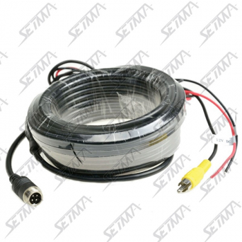 CABLE ALIMENTATION POUR CAMERA AVEC CONNECTEUR 4 VOIES - 15 METRES