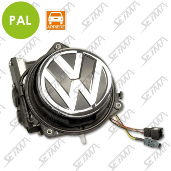 CAMERA DE RECUL POUR VOLKSWAGEN - LOGO MOTORISE BASCULANT