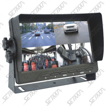 ECRAN TABLEAU DE BORD 7'' (18.2 CM) - 4 ENTREES VIDEO SIMULTANEES - 12V/24V