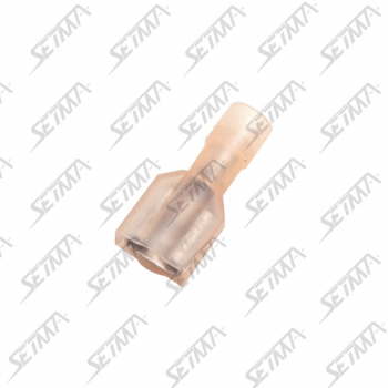COSSE PLATE ENTIEREMENT PRE-ISOLEE FEMELLE - 6,3MM - CABLE 0.25 - 1.65 MM2