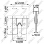 FUSIBLE ENFICHABLE CABLE - 20 A - CABLE 1 MM2