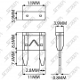 MICRO FUSIBLE ENFICHABLE CABLE - 25 A - CABLE 1 MM2