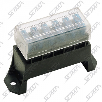 BOITE A FUSIBLE EXTERNE 6 VOIES AVEC COUVERCLE DE PROTECTION