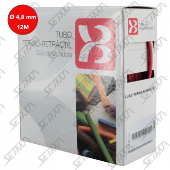GAINE THERMORETRACTABLE - 4.8 MM X 12 M - ROUGE