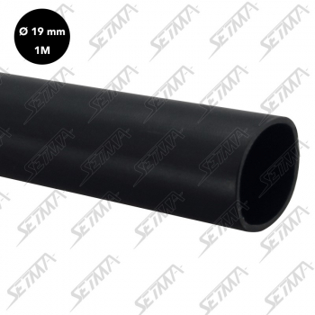 GAINE THERMORETRACTABLE EPAISSE AVEC ADHESIF INTERNE - 19 MM X 1 M - NOIR