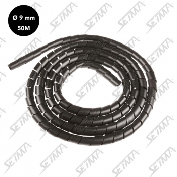 GAINE SPIRALE - 9 A 11 MM X 50 M - NOIR