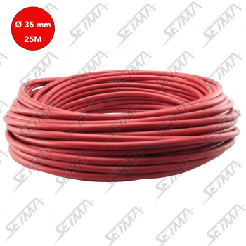 CABLE UNIPOLAIRE - ROUGE - DIAMETRE 35 MM2 X 25 M