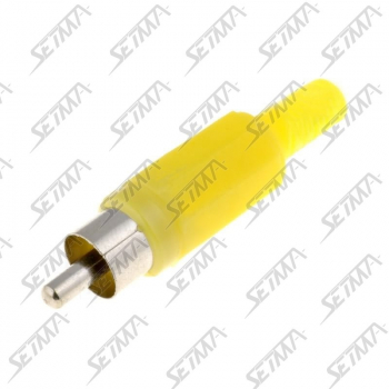 CONNECTEUR RCA MALE JAUNE A SOUDER