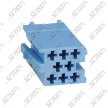 CONNECTEUR MINI ISO BLEU - 8 POLES