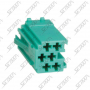CONNECTEUR MINI ISO VERT - 6 POLES