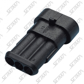 CONNECTEUR ETANCHE 3 VOIES POUR TERMINAL MALE - 45,5 X 19.9 MM