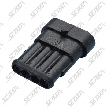 CONNECTEUR ETANCHE 4 VOIES POUR TERMINAL MALE - 45,5 X 31.9 MM