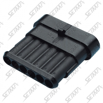 CONNECTEUR ETANCHE 6 VOIES POUR TERMINAL MALE - 45,5 X 44 MM