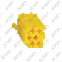 CONNECTEUR MINI ISO JAUNE - 6 POLES