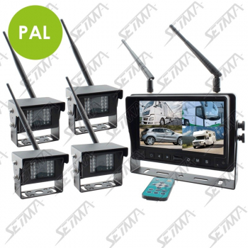 KIT ECRAN 7" ET 4 CAMERAS INFRAROUGES IP67 - SANS FIL