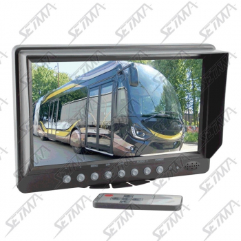 ECRAN TABLEAU DE BORD 9'' (22.8 CM) ETANCHE - 2 ENTREES VIDEO - 12V/32V