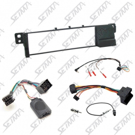 BMW SERIE 3 - E46 - KIT SUPPORT AUTORADIO 1DIN + COMMANDE AU VOLANT - 17 OU 40 VOIES