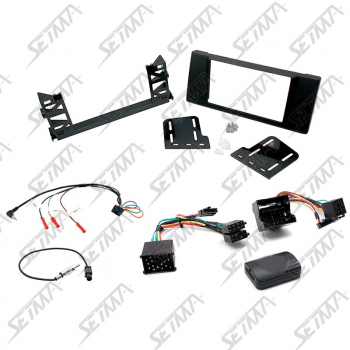 BMW SERIE 5 - E39 - KIT SUPPORT AUTORADIO 2DIN + COMMANDE AU VOLANT 17 ET 40 VOIES