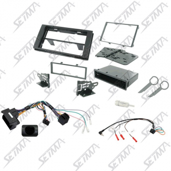 FORD CMAX/FIESTA/FUSION...- KIT SUPPORT AUTORADIO 1DIN/2ISO + COMMANDE AU VOLANT CONNECTEUR FAKRA