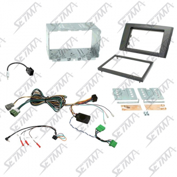 VOLVO XC90 2006-2014 - KIT SUPPORT 2DIN + COMMANDE AU VOLANT - RECUPERATION DE L'AMPLIFICATEUR EN FIBRE OPTIQUE