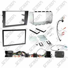 AUDI A4 2001-2008 - KIT SUPPORT AUTORADIO 2DIN + COMMANDE AU VOLANT (ISO/FAKRA) VEHICULE AVEC AMPLI