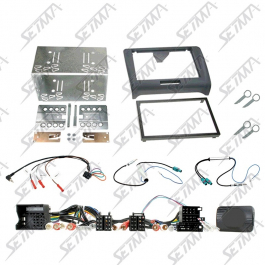 AUDI TT (8J/Mk2) 2006-2014 - KIT SUPPORT AUTORADIO 2DIN + COMMANDE AU VOLANT (ISO/FAKRA) VEHICULE AVEC AMPLI