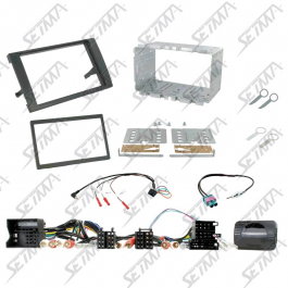AUDI A4 2007-2009 - KIT SUPPORT AUTORADIO 2DIN + COMMANDE AU VOLANT (ISO/FAKRA) VEHICULE AVEC AMPLI