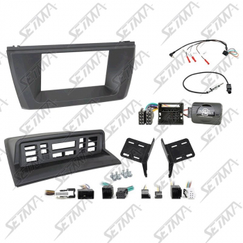 BMW X3 - E83 - KIT SUPPORT AUTORADIO 2DIN + COMMANDE AU VOLANT 40 VOIES