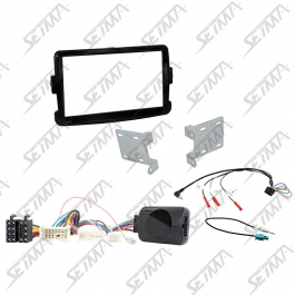 DACIA DUSTER DEPUIS 2012 / SANDERO 2012-2016 -  KIT SUPPORT AUTORADIO 2 DIN + COMMANDE AU VOLANT