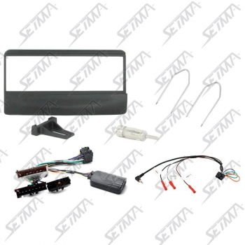 FORD ESCORT/FIESTA/FUSION...- KIT SUPPORT AUTORADIO 1DIN + COMMANDE AU VOLANT