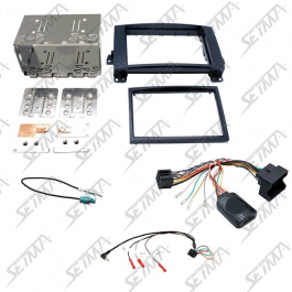 MERCEDES CLASSE A (W169) / CLASSE B (T245) / VIANO / VITO - KIT SUPPORT AUTORADIO 2DIN + COMMANDE AU VOLANT CONNECTEUR FAKRA