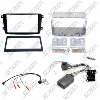 MERCEDES CLASSE C/CLK - 2001-2004 - AUDIO 10 - SANS AMPLI - KIT SUPPORT AUTORADIO 2DIN + COMMANDE AU VOLANT CONNECTEUR