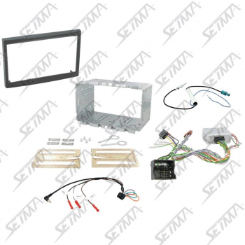 PEUGEOT 207/307 - 2006-2012 - KIT SUPPORT AUTORADIO 2DIN + COMMANDE AU VOLANT + RADAR DE RECUL