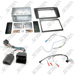 SKODA OCTAVIA (1Z) 2004-2008 - KIT SUPPORT AUTORADIO 2 DIN + COMMANDE AU VOLANT
