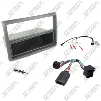 RENAULT MEGANE 2003-2005 - KIT SUPPORT AUTORADIO 1DIN/2DIN + COMMANDE AU VOLANT- CONNECTEUR MINI ISO