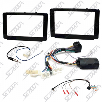 TOYOTA HILUX DEPUIS 2015 - KIT SUPPORT AUTORADIO 2 DIN + COMMANDE AU VOLANT