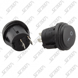 INTERRUPTEUR CYLINDRIQUE ETANCHE - 2 POSITIONS - 12/24V - DIAM 22,7 MM - 20 AMP