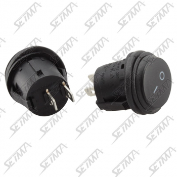INTERRUPTEUR CYLINDRIQUE ETANCHE - 2 POSITIONS - 12/24V - DIAM 22,7 MM - 20 AMP
