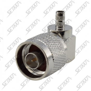 CONNECTEUR D'ANTENNE N MALE 90&deg; - RG58 - A SOUDER