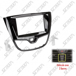 SUPPORT AUTORADIO 2 DIN - OPEL KARL / VIVA - 2015-2017 - NOIR BRILLANT