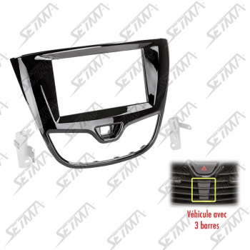 SUPPORT AUTORADIO 2 DIN - OPEL KARL / VIVA - 2015-2017 - NOIR BRILLANT