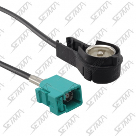 ADAPTATEUR D'ANTENNE FAKRA FEMELLE VERS ISO MALE - L : 20CM