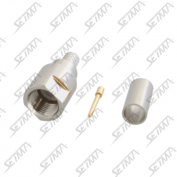 CONNECTEUR D'ANTENNE FME DROIT MALE -  RG58 - A SERTIR