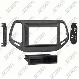 SUPPORT AUTORADIO 1DIN / 2 DIN - JEEP - COMPASS SPORT - DE 2017 A 2018 - NOIR