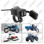 CHARGEUR 2 USB POUR MOTO - INSTALLATION RETRO OU GUIDON - DC9-24V - SORTIE 5V - 3.1A - L CABLE 130CM
