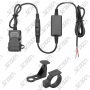 CHARGEUR 2 USB POUR MOTO - INSTALLATION RETRO OU GUIDON - DC9-24V - SORTIE 5V - 3.1A - L CABLE 130CM